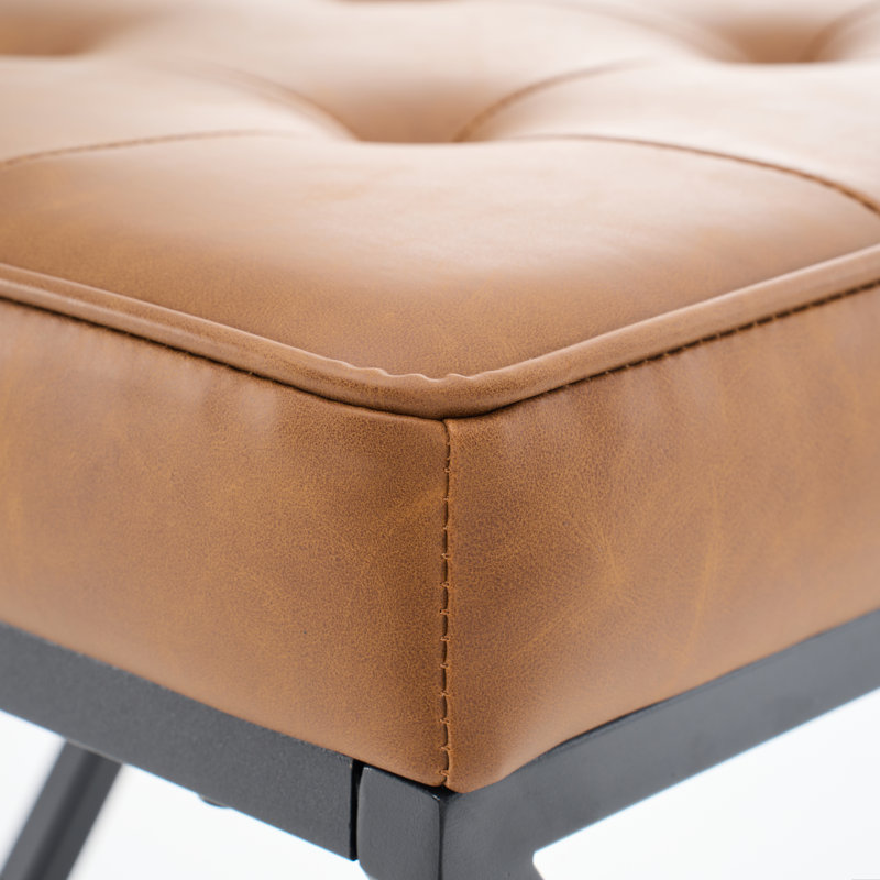 Tabouret de comptoir rembourré avec structure en métal