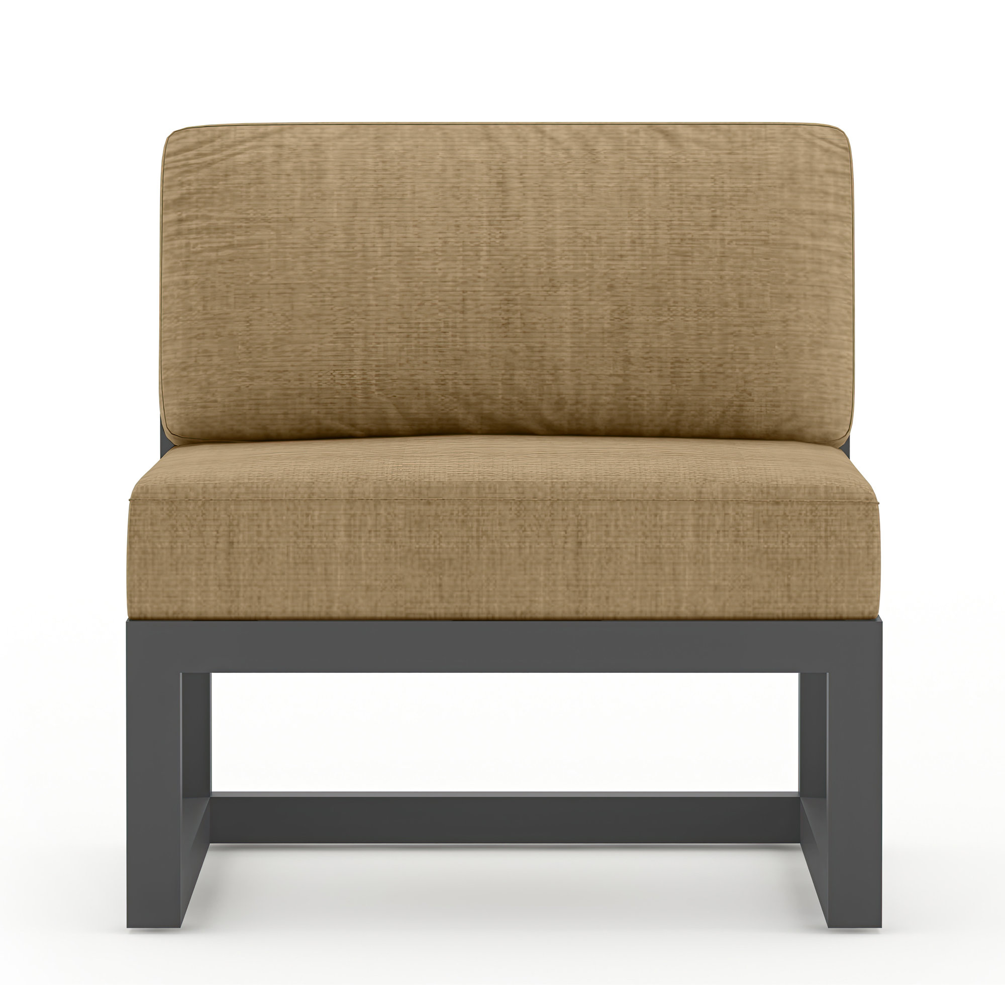 Smith Outdoor Lounge Chair with Sunbrella® Cushions, Slate, Heather Beige