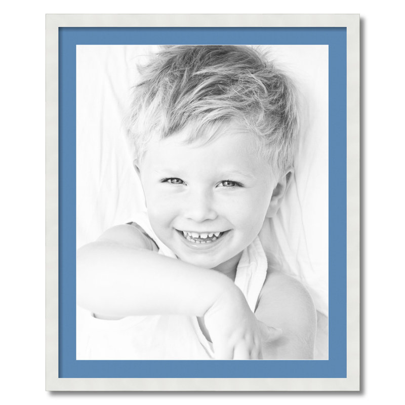 Cadre pour photo simple 24 po x 30 po en bois mat, Bleu liberté
