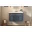 Meuble-lavabo mural 36 po avec lavabo et tiroirs en céramique, meuble-lavabo simple de style français avec charnières à fermeture douce-129445336
