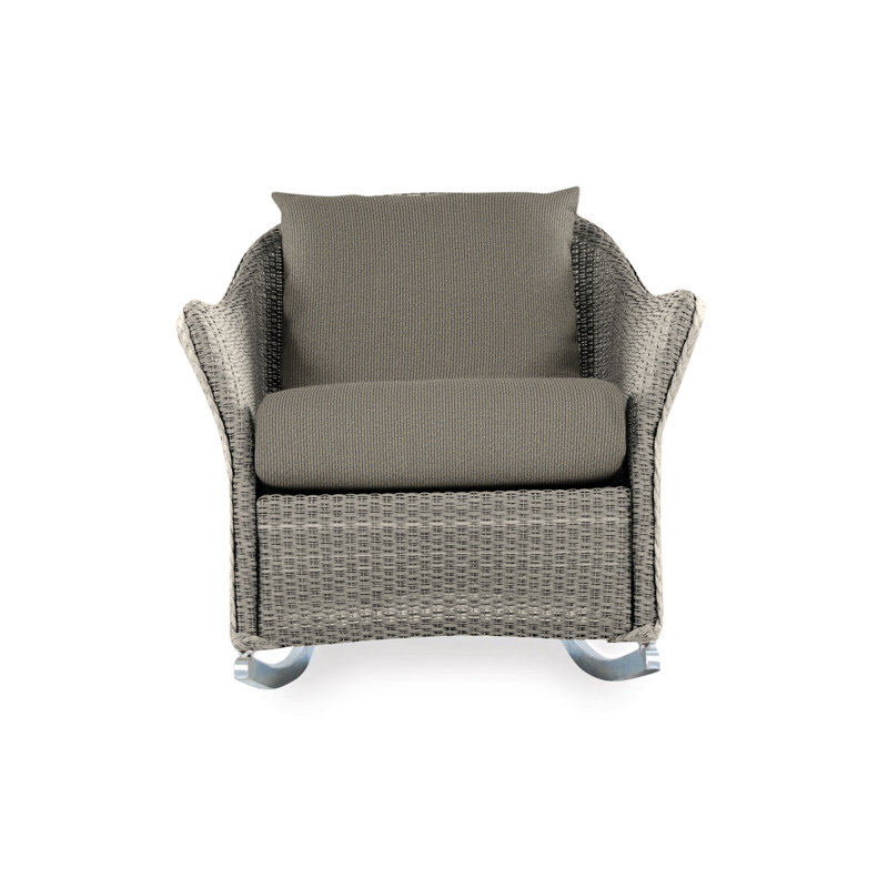 Weekend Retreat Outdoor Rocker Chair, Pewter, Charlotte Sparrow