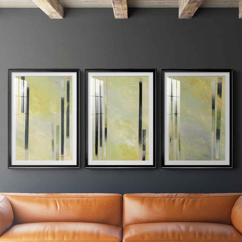 Neutral Assemblage I, reproduction encadrée de qualité supérieure - prête à être accrochée, H 30,5 po x l 67,5 po x P 2,5 po