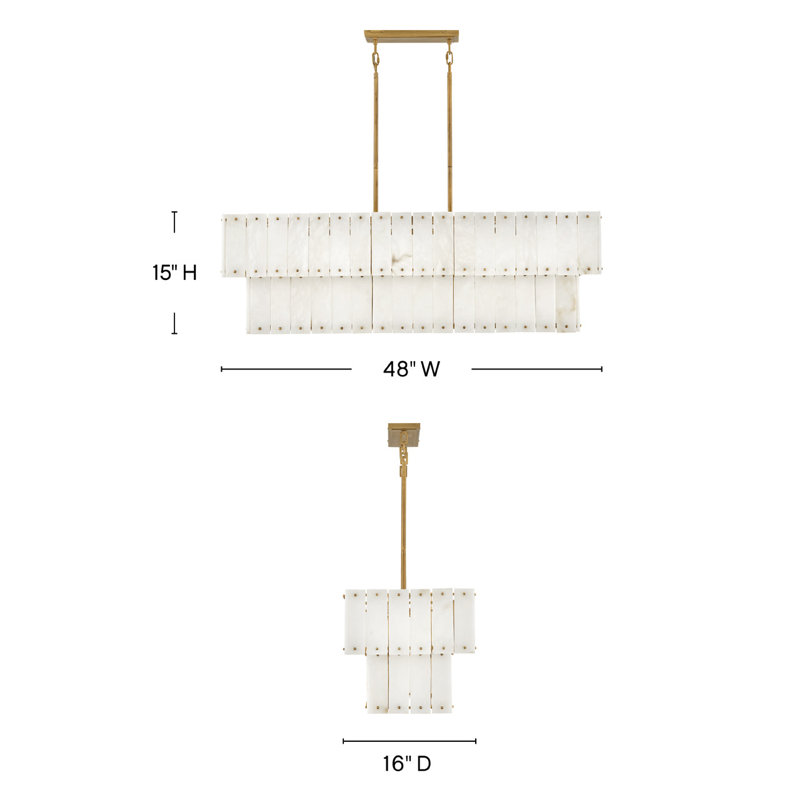 Simone 8 - Light Rectangle Chandelier