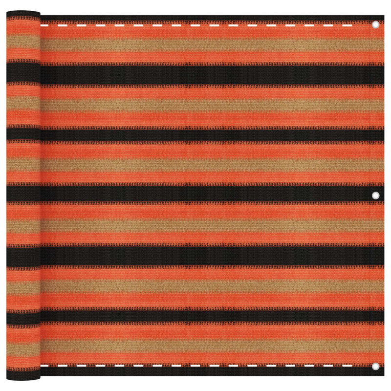 Amarionna 120cm H x 500cm W Orange/Black Vinyl Fence Panels, 90cm H x 300cm W