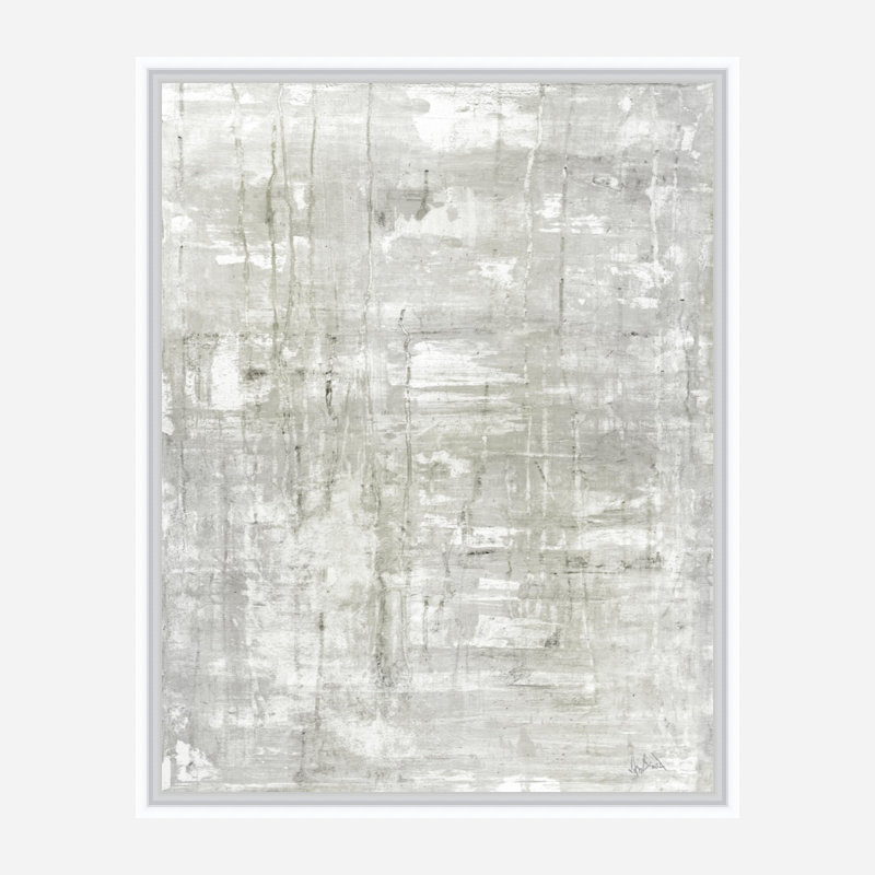 Gray On White I Print by John Beard, 50" H x 38" W x 2" D, White