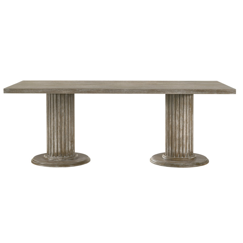 Table de salle à manger Rufus, Gris récupéré
