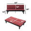 Canapé-lit futon convertible de 63 pouces, rose-41106500