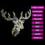 vidaXL Reindeer Head with 140 LEDs 60 cm Acrylic-573063365