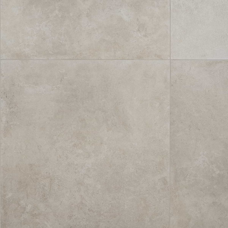 Carreau de sol et de mur en porcelaine semi-polie aspect calcaire, Blanc