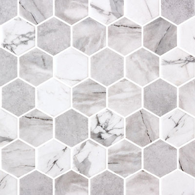 Mosaïque en verre recyclé hexagonal Spectrum Classic