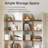 70.87-Inch Tall Bookcase with Open Shelves-982295757-987036360