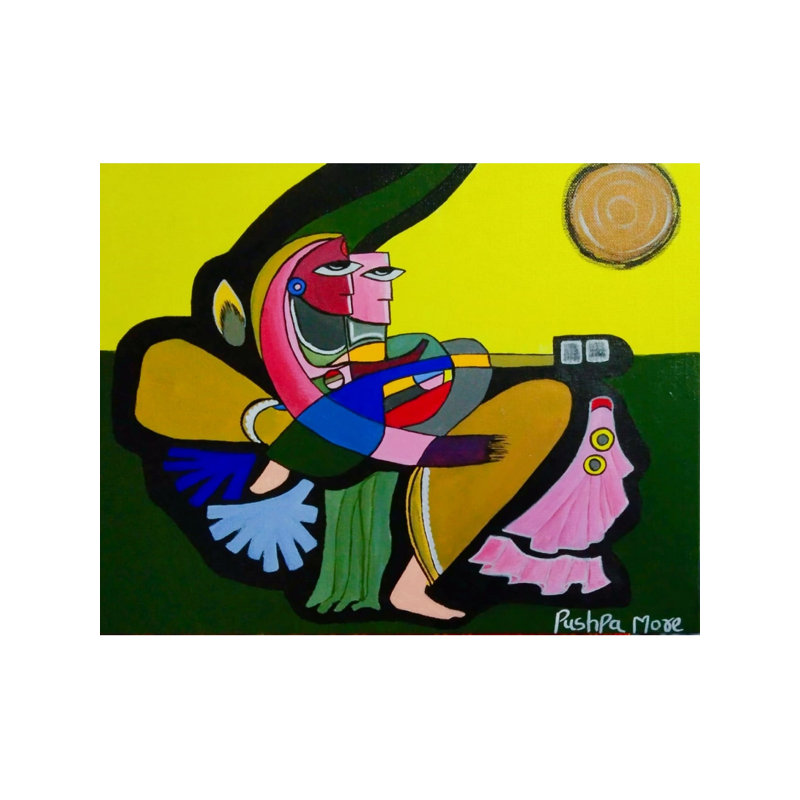 Amour abstrait | Acrylique sur toile | Par Pushpa Mahadeo Plus