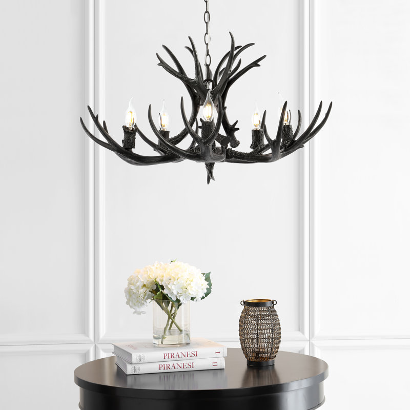 Lustre Rohrbach, Noir, H 17,5 po x l 30 po x P 30 po