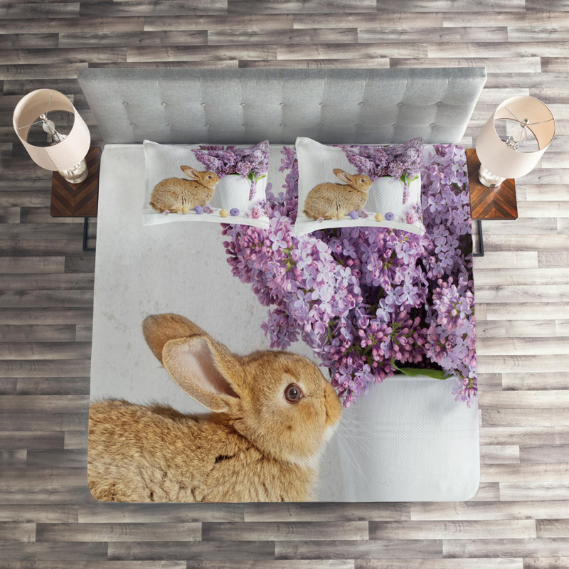 Farmhouse / Country Polyester Coverlet, King Bedspread + 2 Shams