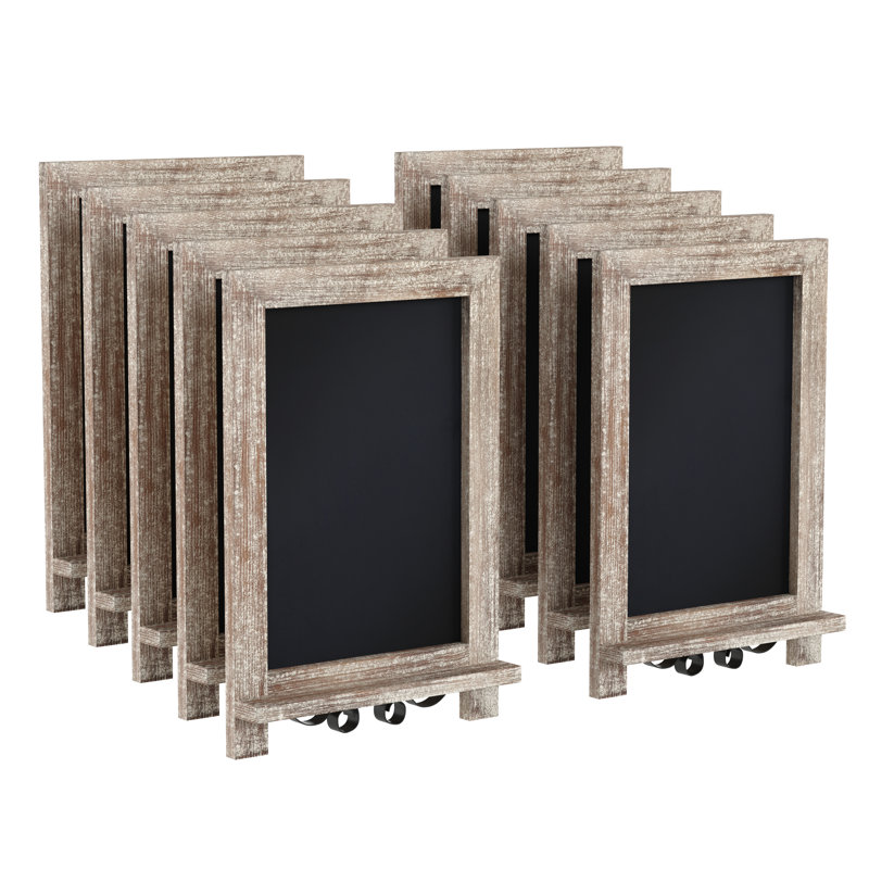Millworks Tabletop or Wall Mount Magnetic Chalkboards, Weathered Brown, 14" x 9.5"