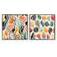 Corvon - Ensemble de 2 collages carrés abstraits-102163544-102163542