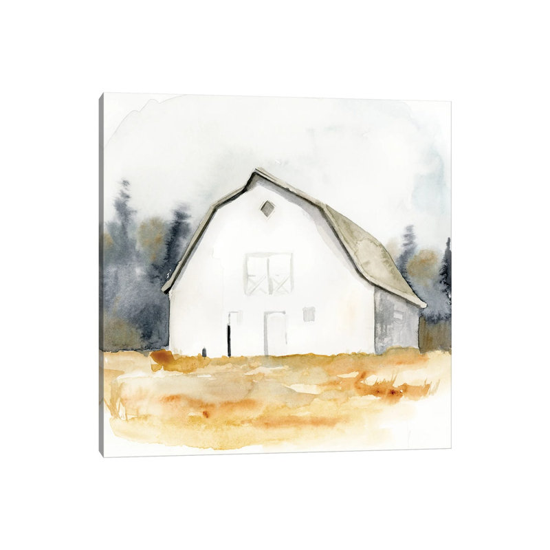 Barn Watercolour III by Victoria Barnes - Wrapped Canvas Painting, 66.04 cm H x 66.04 cm W