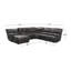 Canapé modulaire inclinable de gauche en similicuir de 119 po Volker-1832836189
