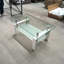 Table basse de salon en verre trempé transparent, 2 couches-2023798499