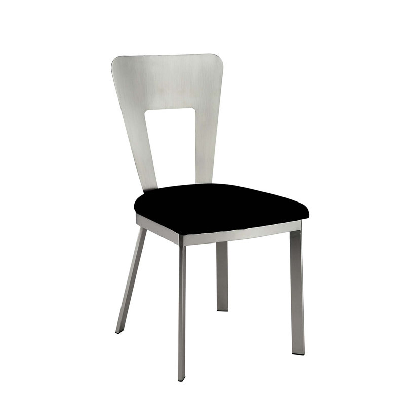 Chaise de salle à manger en métal 2 pièces Contemporary