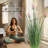 48in-4ft Artificial Horsetail Reed Grass with Purple Spikes, 2-Pack Fake Potted Plant for Indoor Outdoor Home and Office Decor-574687924