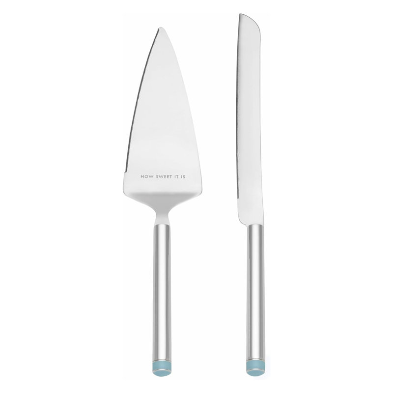 Kate Spade New York Cake Knife and Server 2-Piece Dessert Serving Set, Silver