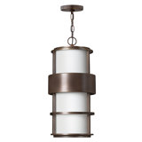 Saturn Bronze 1 -Bulb 21.3" H Mains only Outdoor Hanging Lantern