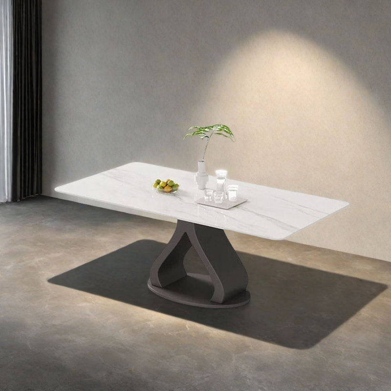 Table de salle à manger moderne italienne, H 29,5 po x L 55,1 po x l 31,5 po