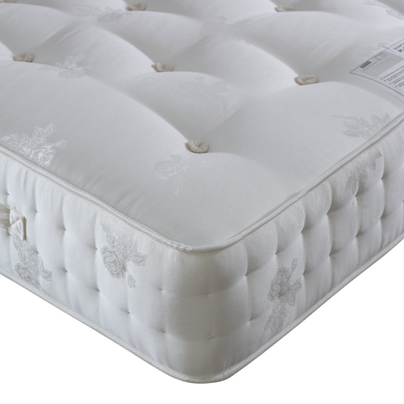 Argent Upholstered UK King - DE 150 X 200 Cm Bed with Mattress, Single (3'), Without Drawer, Beige