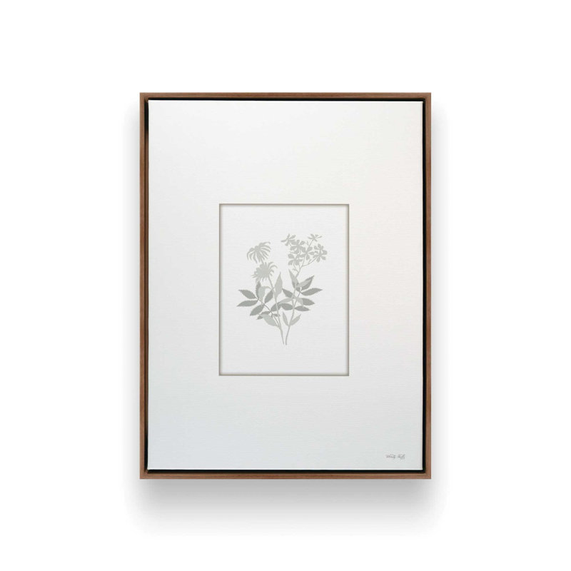 «Botanical Silhouette I» par Cindy Jacobs, reproduction d'art, L 30 x H 40, Brun, Toile avec cadre