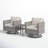 Baukje Wood 2 - Person Patio Conversation Sets with Cushions-2081095092