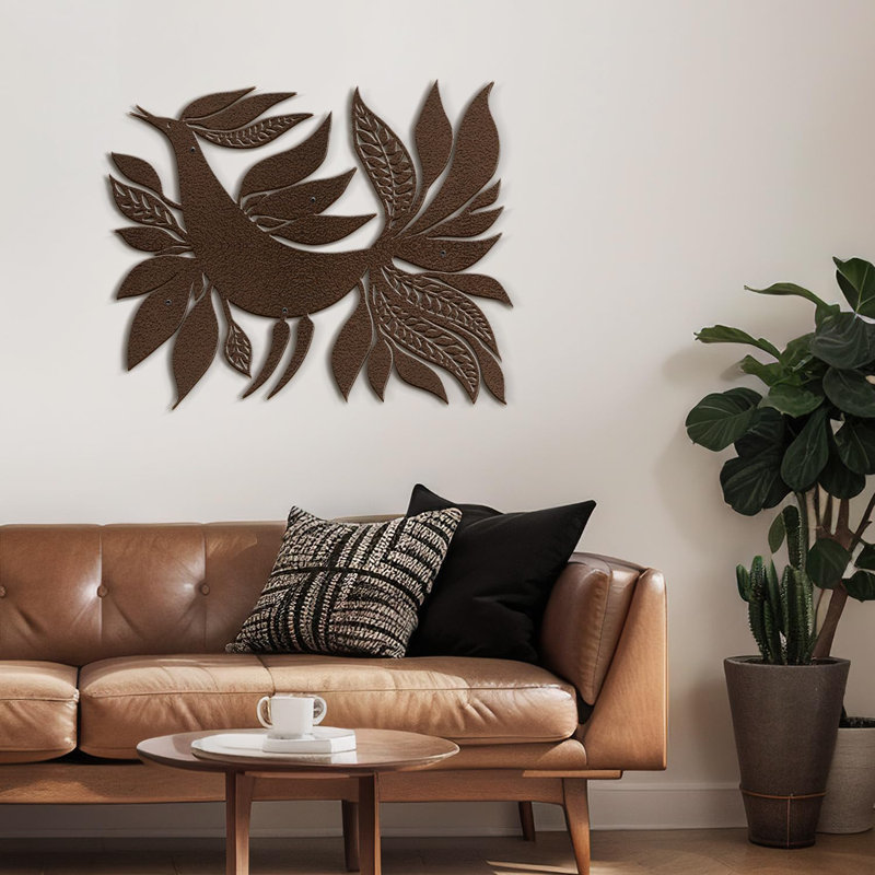 Wall Decor Metal, 20" H x 30" W x 0.05" D, Bronze