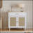 Stylish Wooden Cat Litter Box Enclosure with Scratch Pad and Storage, Ideal for Home and Office