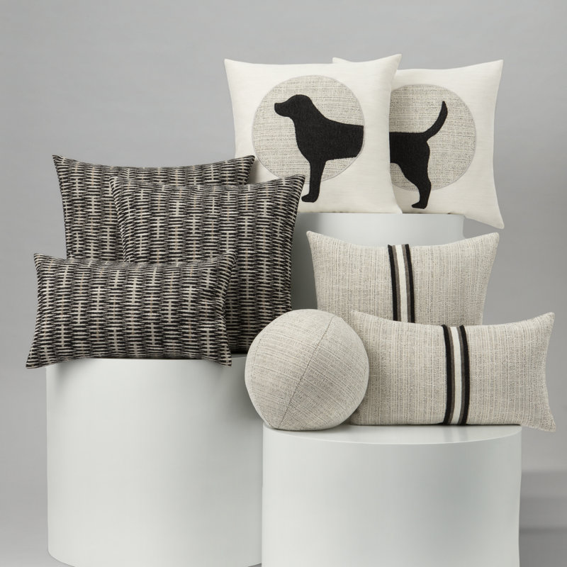 Intertwine Ebony Indoor & Outdoor Woven Accent Pillow
