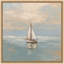 «Calm Pastel Sailboat Landscape» par Rochelle, reproduction d'art sur toile encadrée-2016272044
