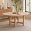 Table de salle à manger extensible Farmhouse - Table ovale de 47 à 63 po avec finition grain de bois naturel-129908358