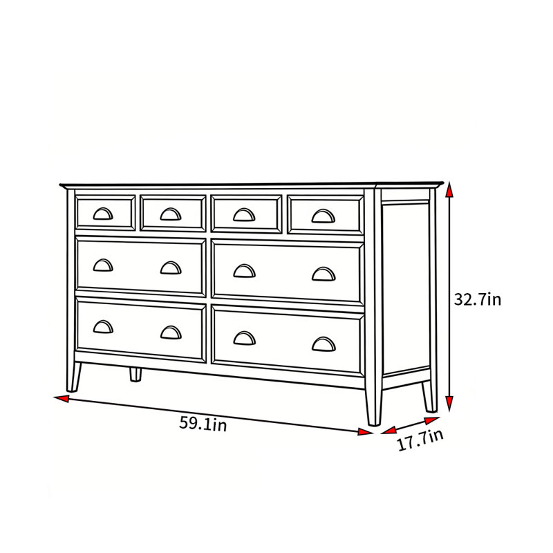 Buffet de luxe American Light, Rose