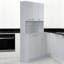 Grand garde-manger gris avec micro-ondes Stan