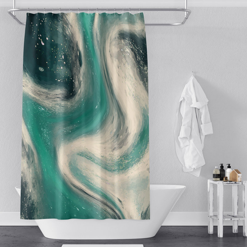 Abstract Shower Curtain, 72" H x 70" W