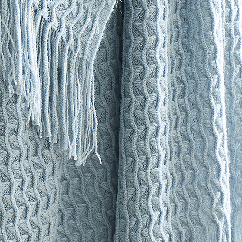 Textured Knit Throw Blanket