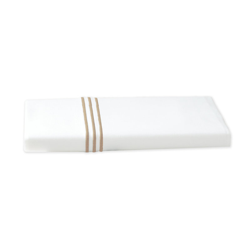 Ravana 300 Thread Count Cotton Blend Percale Flat Sheet, Full/Queen Flat Sheet, Mink