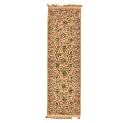 High-Quality Hand-Knotted Ivory Area Rug