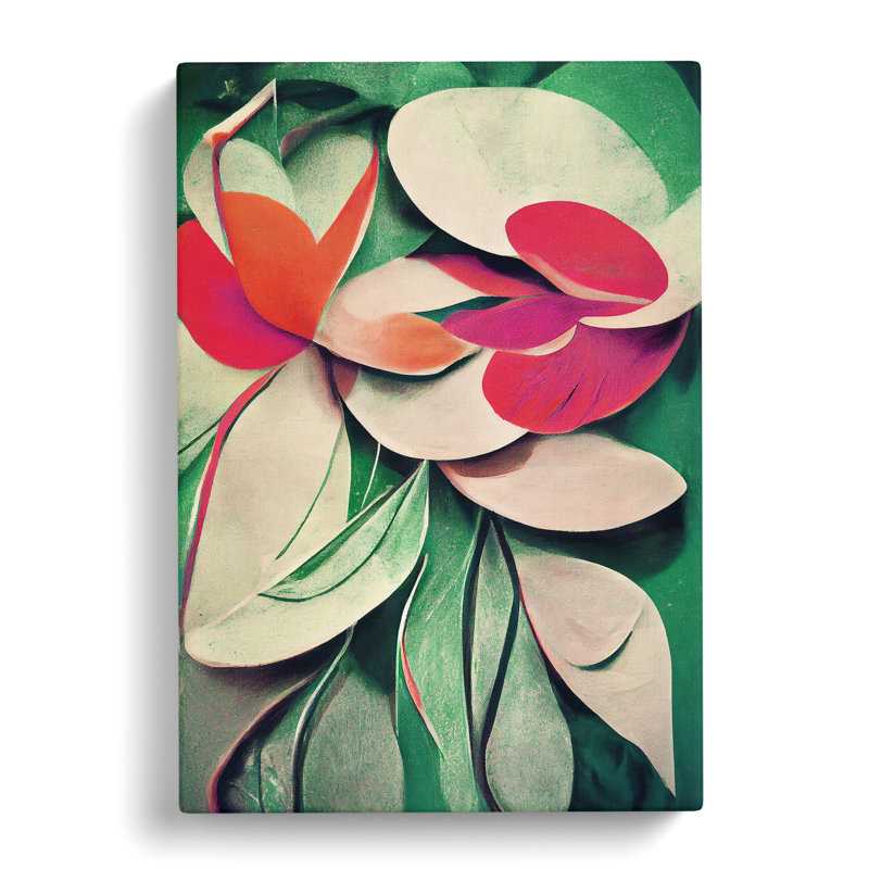 Floral Abstract No.1 - Wrapped Canvas Painting, 50cm H x 35cm W x 3cm D