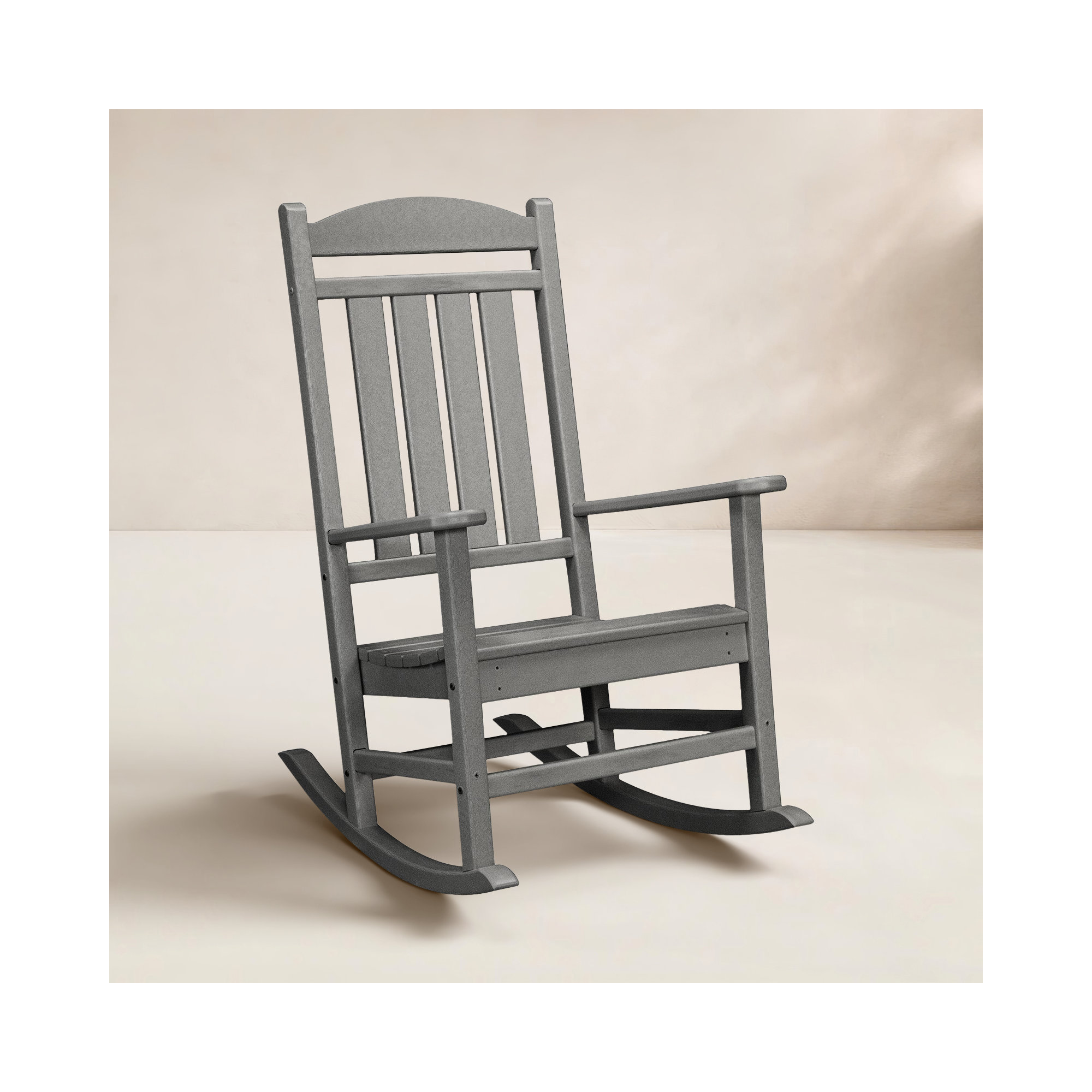 POLYWOOD Rocker Rocking Chair, Slate Gray