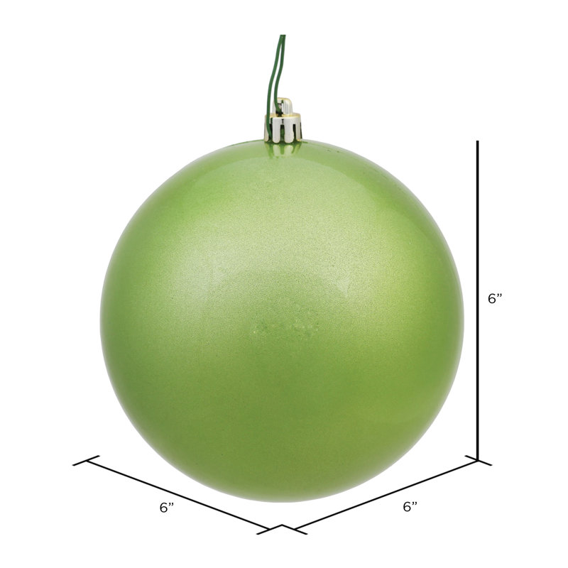 Décoration de boule décorative des Fêtes, Vert, 4.75"