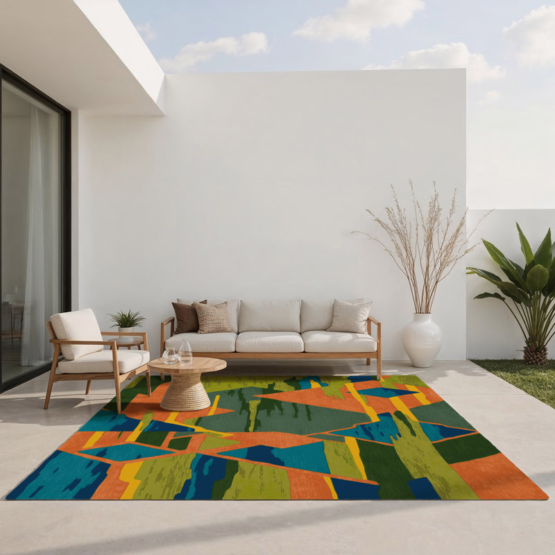 Tapis intérieur et extérieur Sunkissed Horizon, Rectangle 1 pi 6 po x 2 pi 6 po