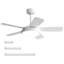 42 Inch Black Ceiling Fan With 22W LED Light And Remote Control MDF Blades Reversible DC Motor-618556136