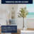 Realistic Artificial Eucalyptus Tree Faux Plant for Home Decor, Indoor Living Room or Office - 60"