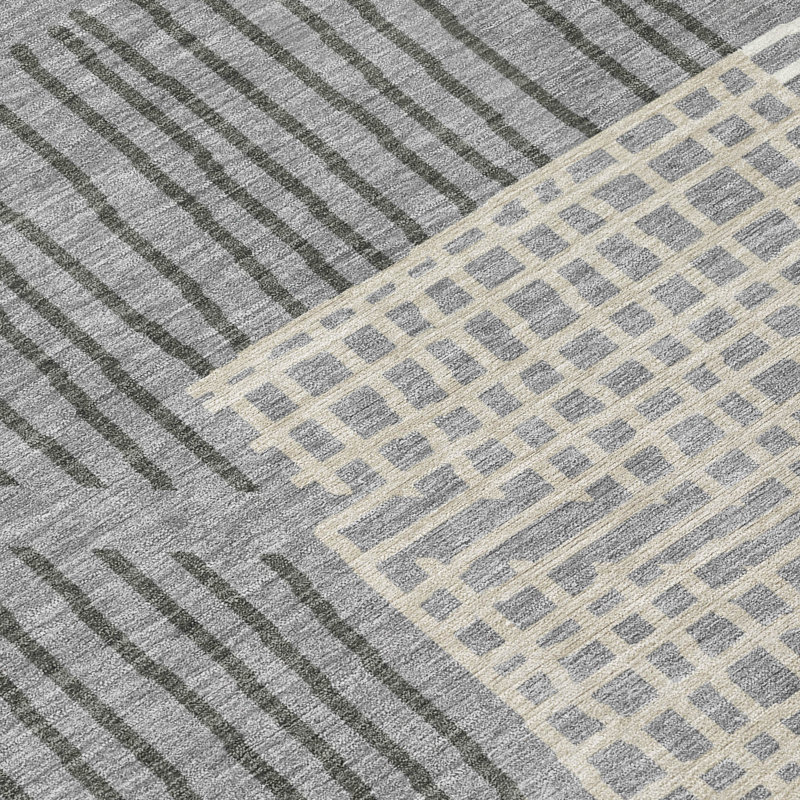 Machine Washable Indoor/Outdoor Jenning ACN2270 Stripes Rug, Rectangle 2'6" x 3'10"