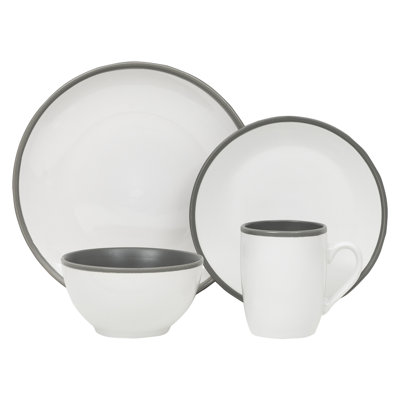 Albright Piece Porcelain China Dinnerware Set - Service for 4